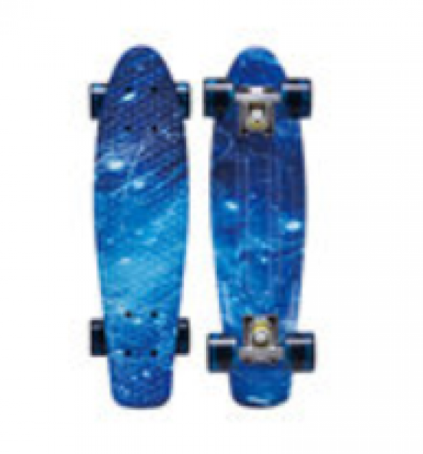 Skateboard 22" style bleu classique