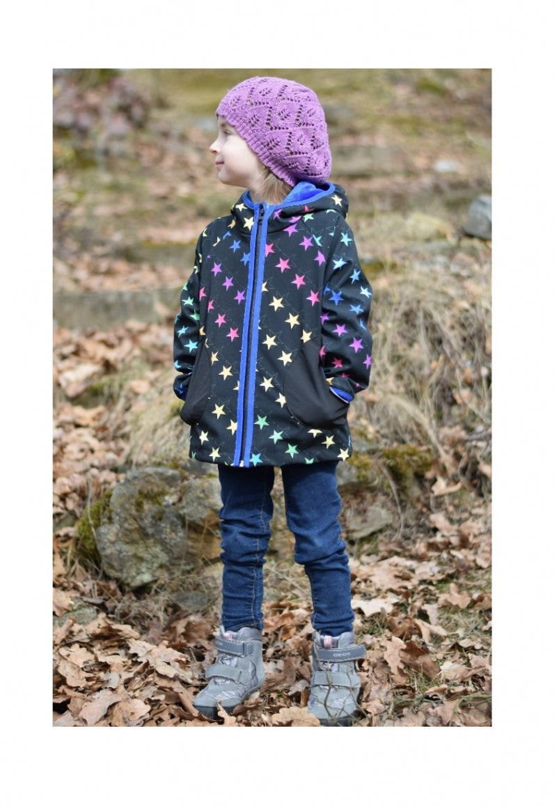 Softshell Jacke Frühling bis Herbst ungefüttert Rainbow Stars