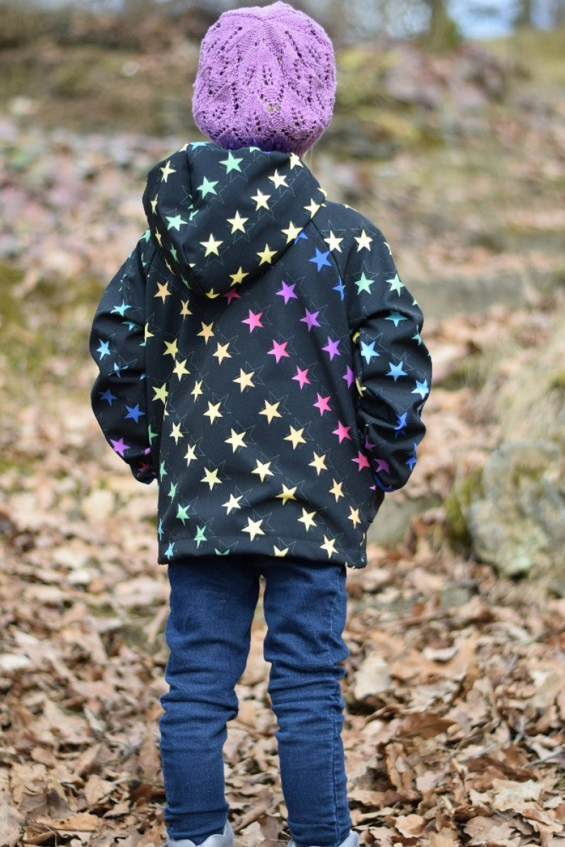 Softshell Jacke Frühling bis Herbst ungefüttert Rainbow Stars