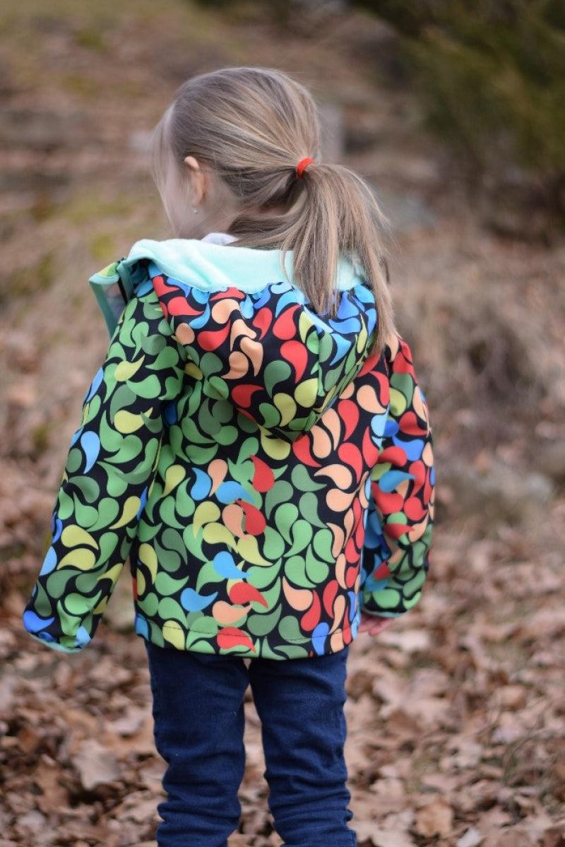 Softshell Jacke Frühling bis Herbst ungefüttert Happy Leaves