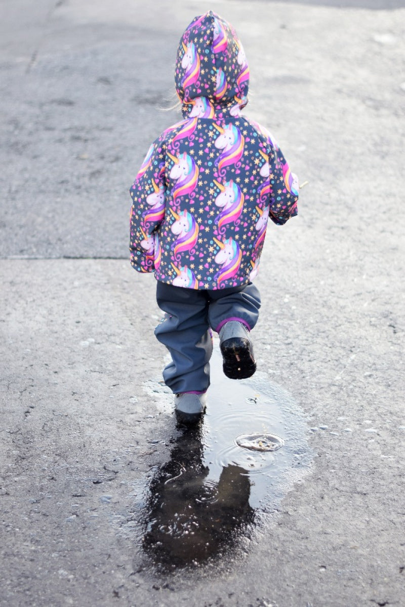Softshell Jacke Unicorn grau gefütterte Version für Übergangszeit und Winter