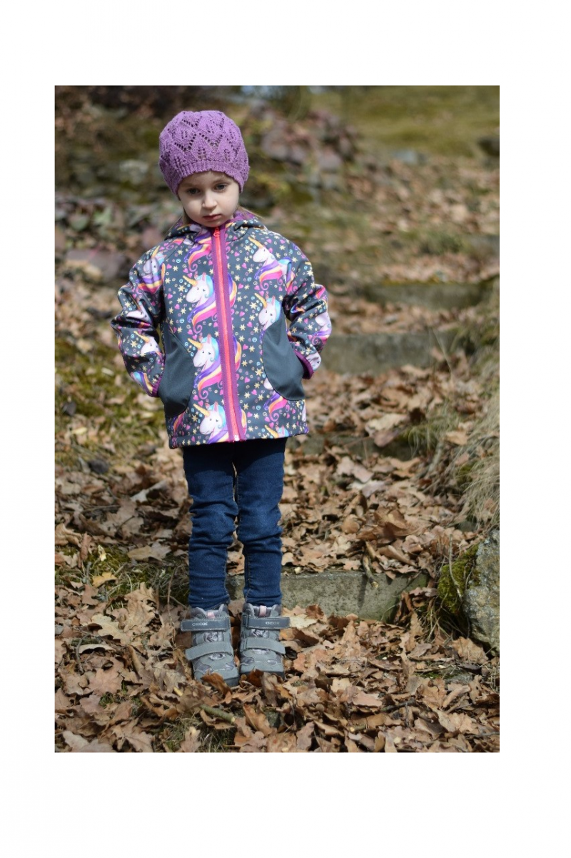 Softshell Jacke Frühling bis Herbst ungefüttert Unicorn grau