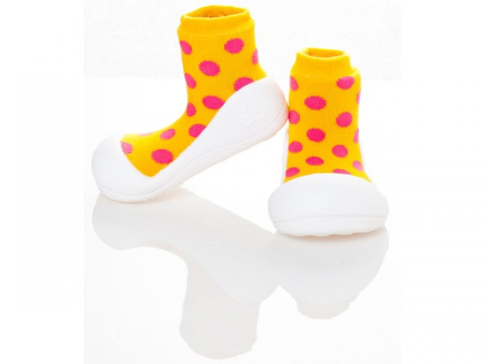 Polka Dot gelb pink