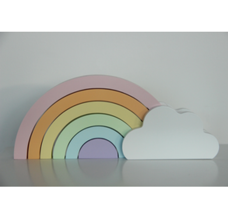 Holz Regenbogen Pastell