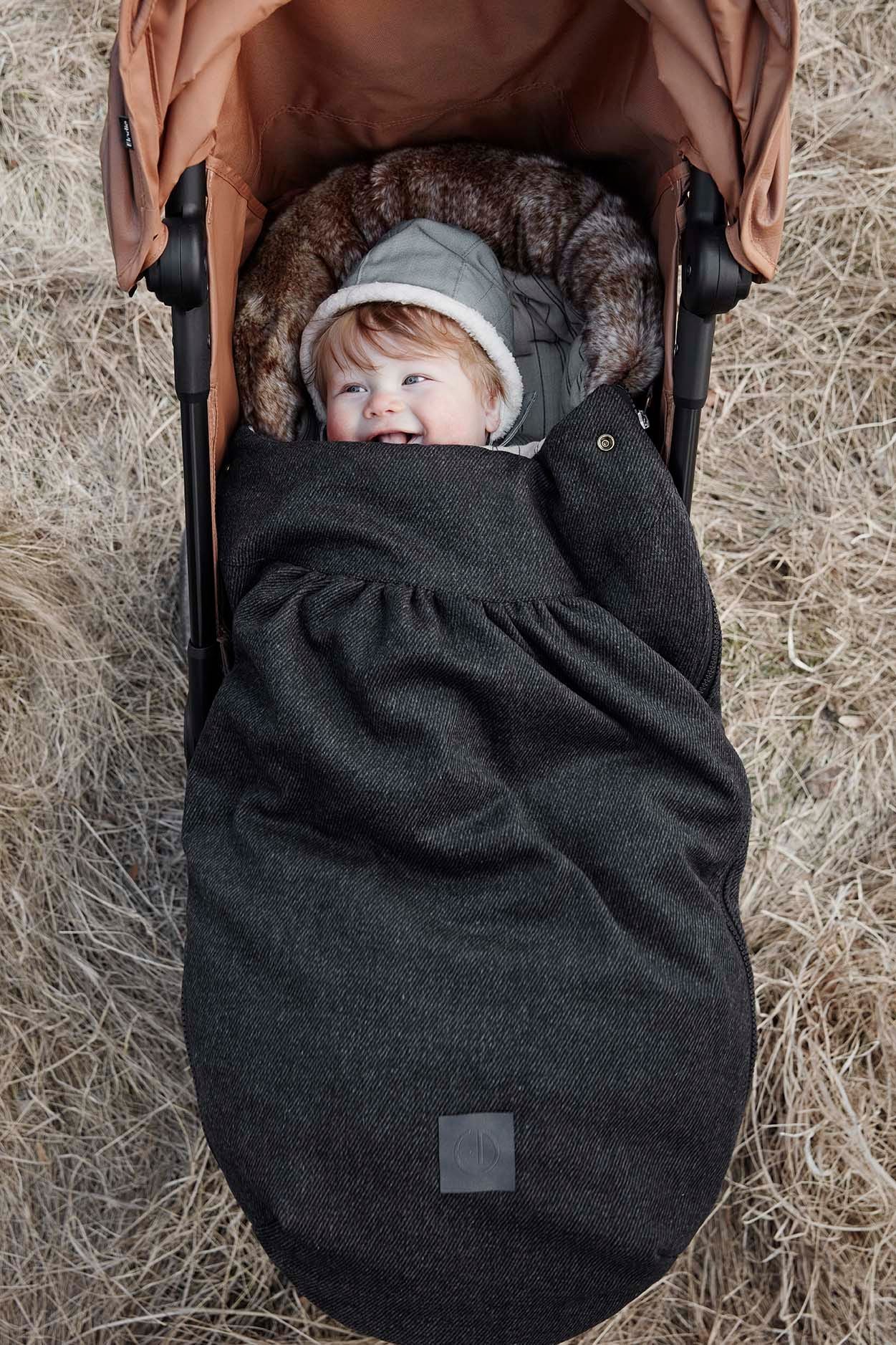 Fusssack Tweed mit Wolle