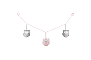 Kinderwagenkette Eule Pink