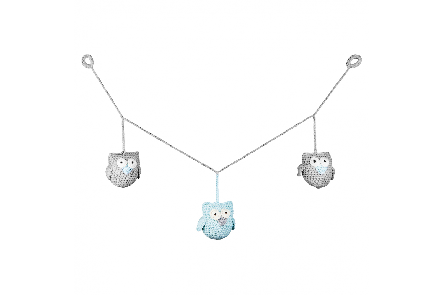 Kinderwagenkette Eule Mint