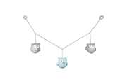 Kinderwagenkette Eule Mint