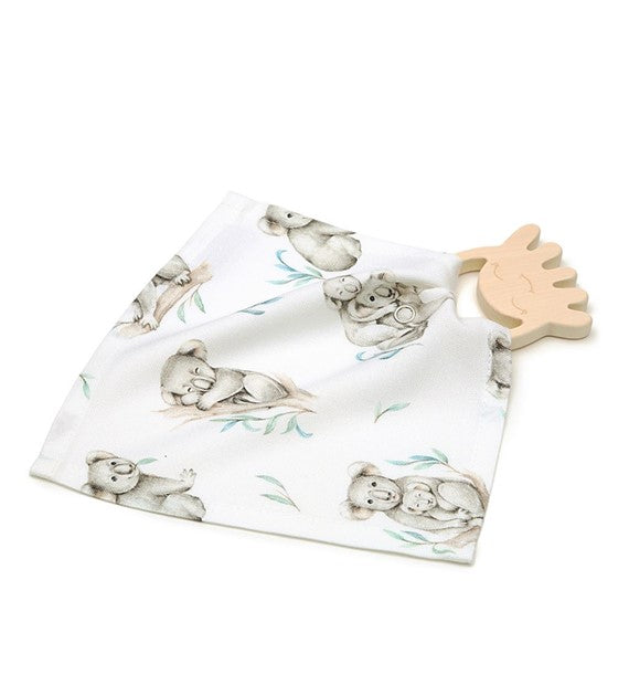 Kuscheltuch mit Holzgreifling Koala
