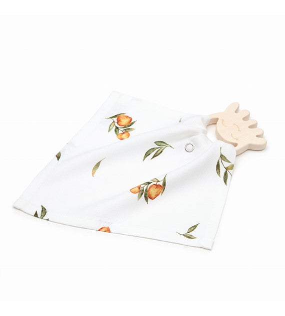 Kuscheltuch mit Holzgreifling Citrus