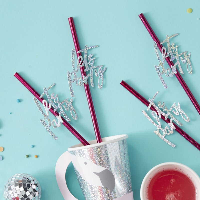 Zoe Set of Silicone Drinking Straws Blue Multi Mix