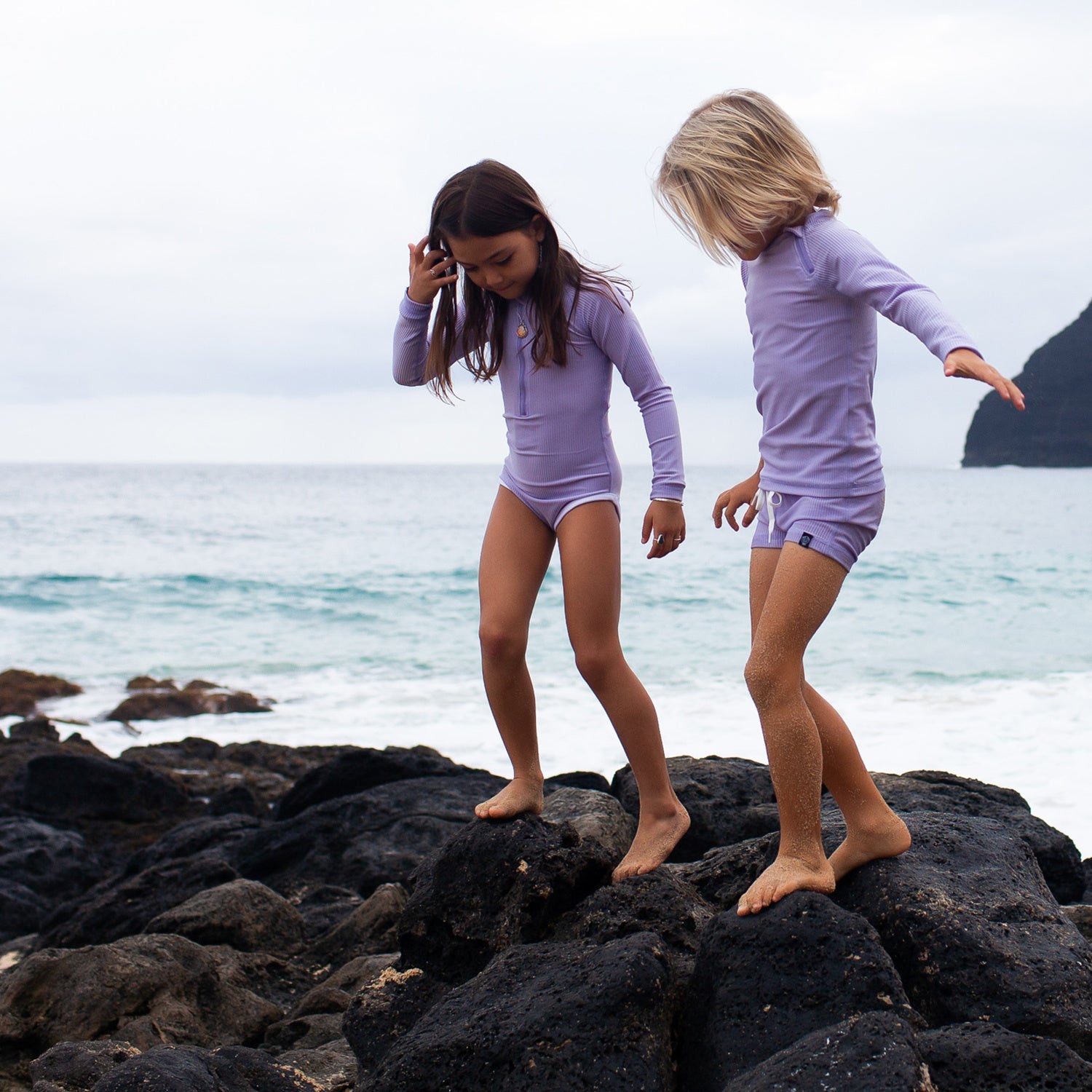 UV Badeshorts Ribbed Lavender
