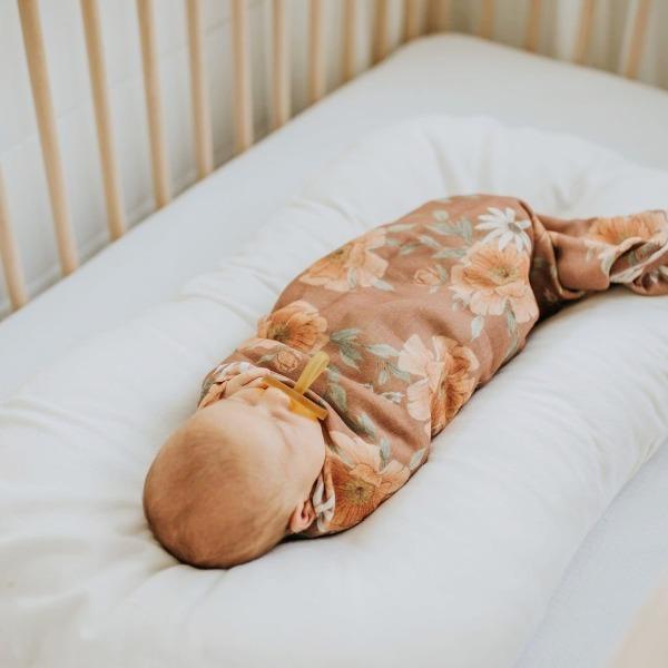 Muslin Swaddle Peony Blooms Clay