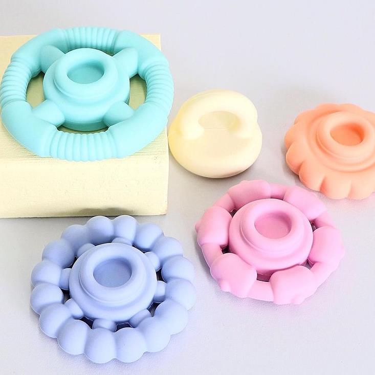 Lot de pailles en silicone Zoe, bleu multicolore
