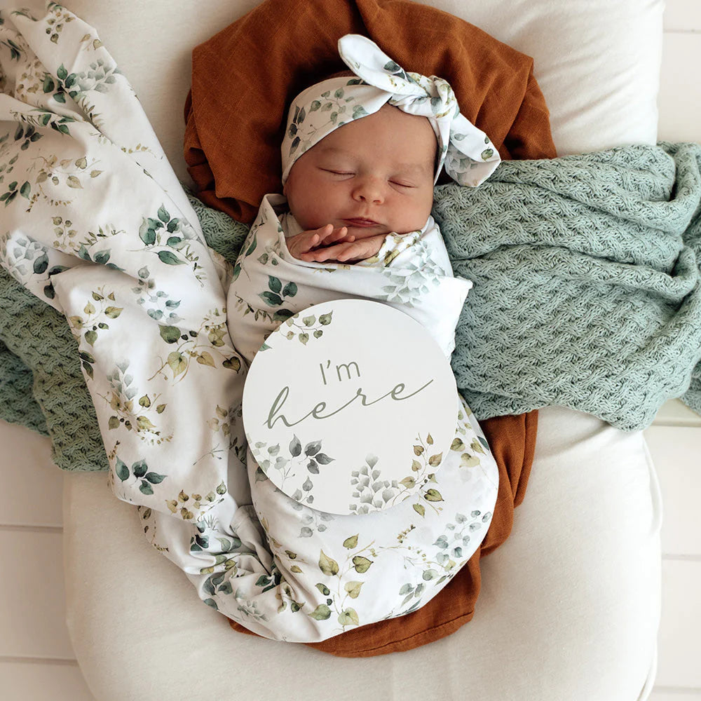 Swaddledecke Eden mit Stirnband