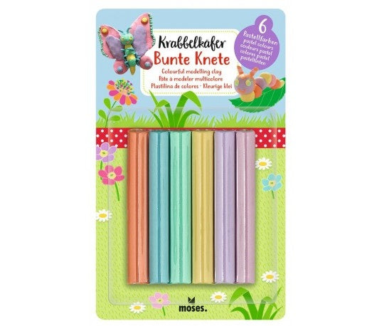 Krabbelkäfer Bunte Knete Pastellfarben