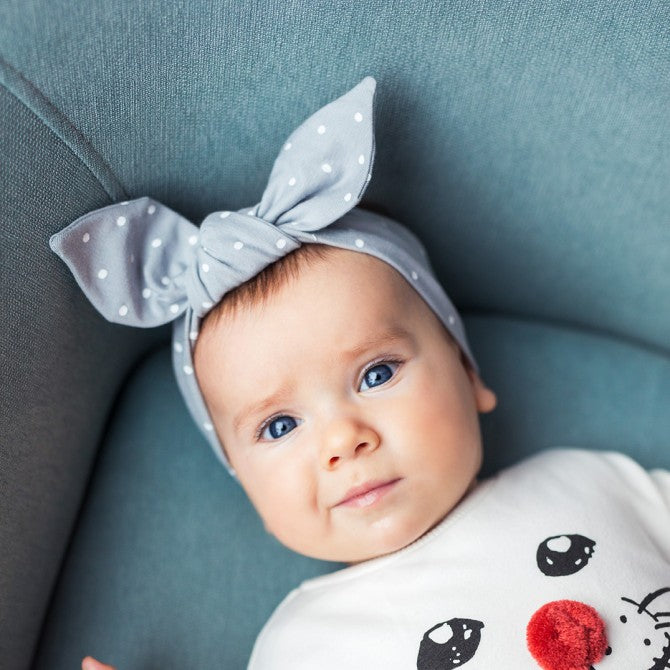 Headband Grey Dots
