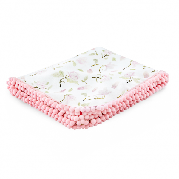 PomPom Swaddledecke Magnolia