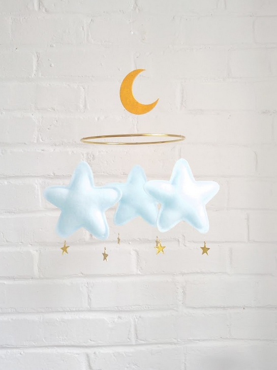 Mobile Stars and Moon Mario Hellblau