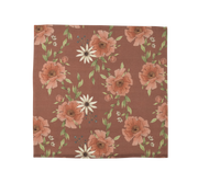 Muslin Swaddle Peony Blooms Clay