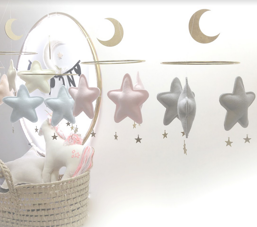Mobile Stars and Moon Mario Hellblau