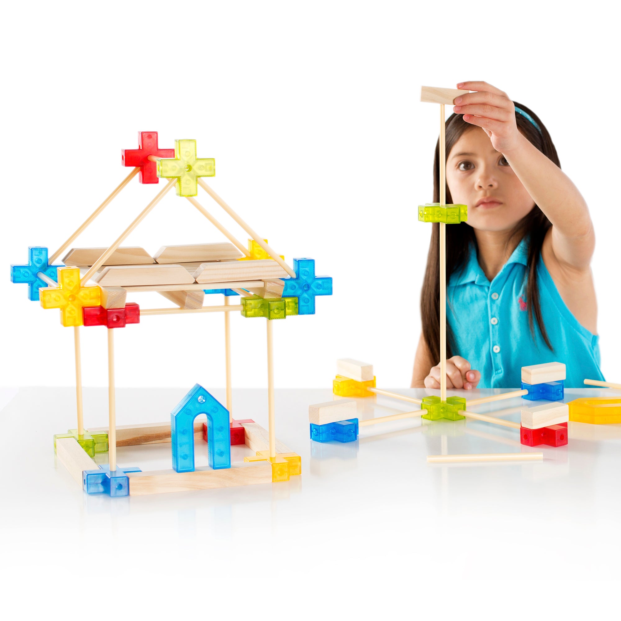 Lot de pailles en silicone Zoe, bleu multicolore