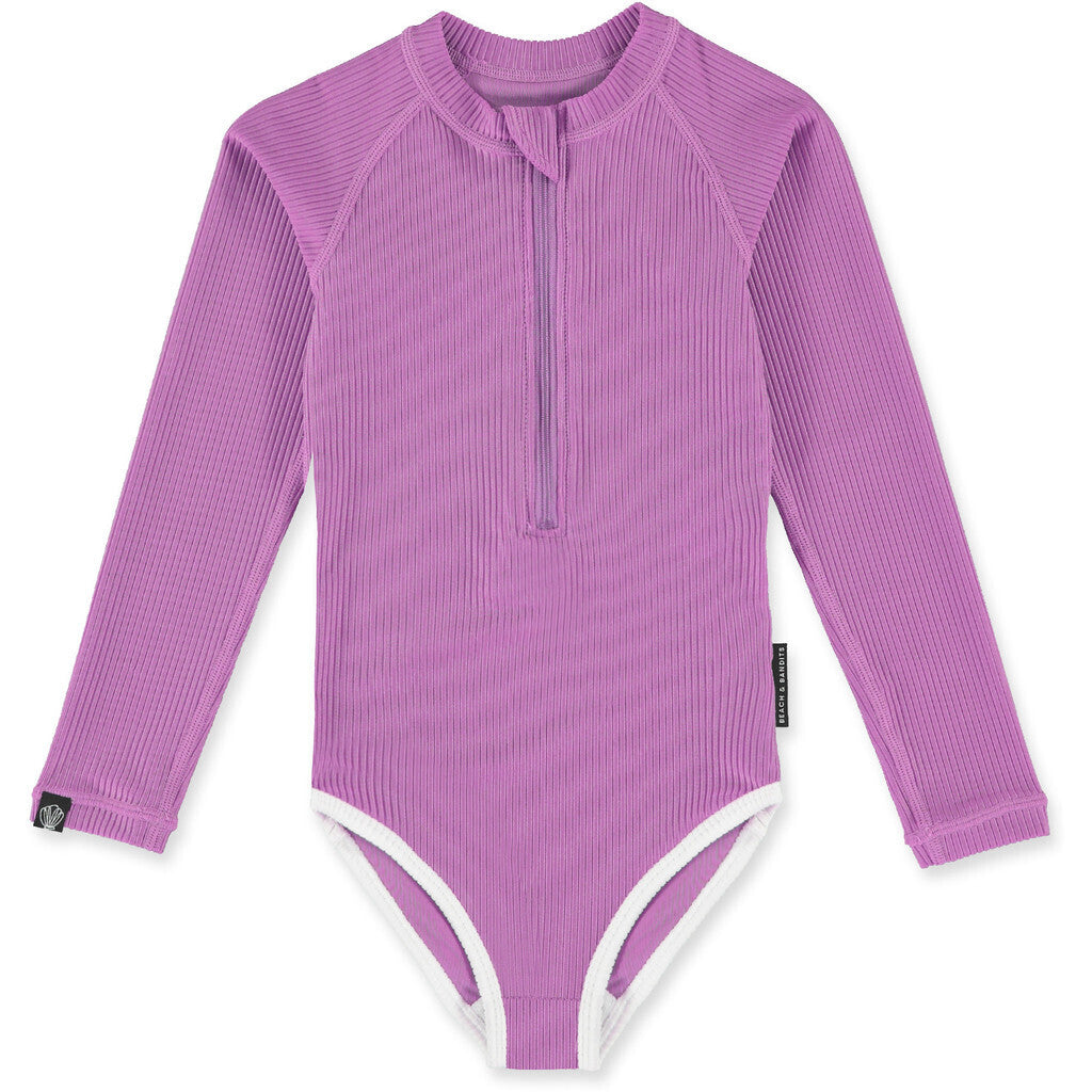 UV Badeanzug Ribbed Orchid