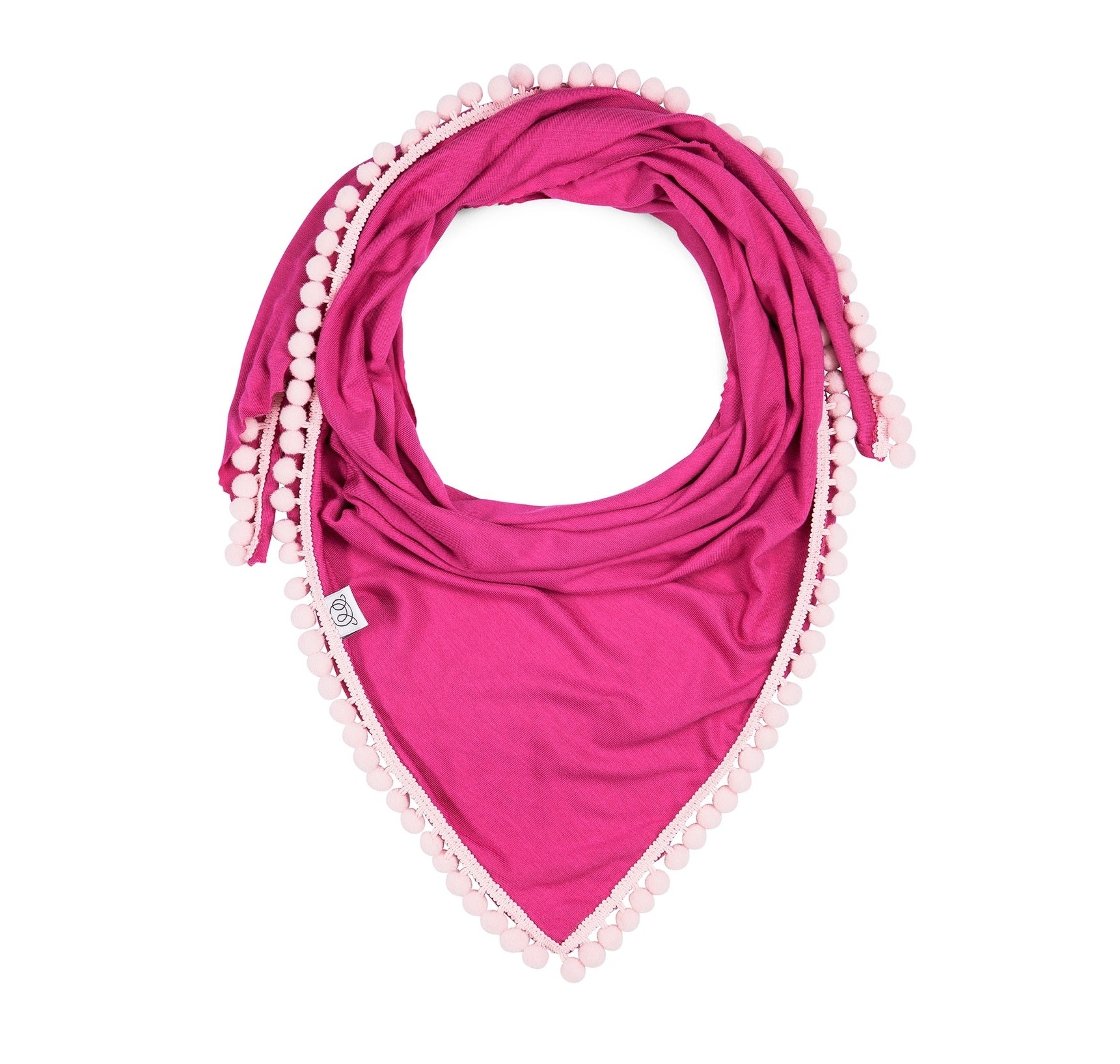Bambus Halstuch PomPom Fuchsia