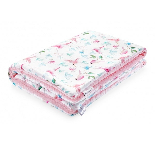 XL Decke Paradise Birds blush gefüttert