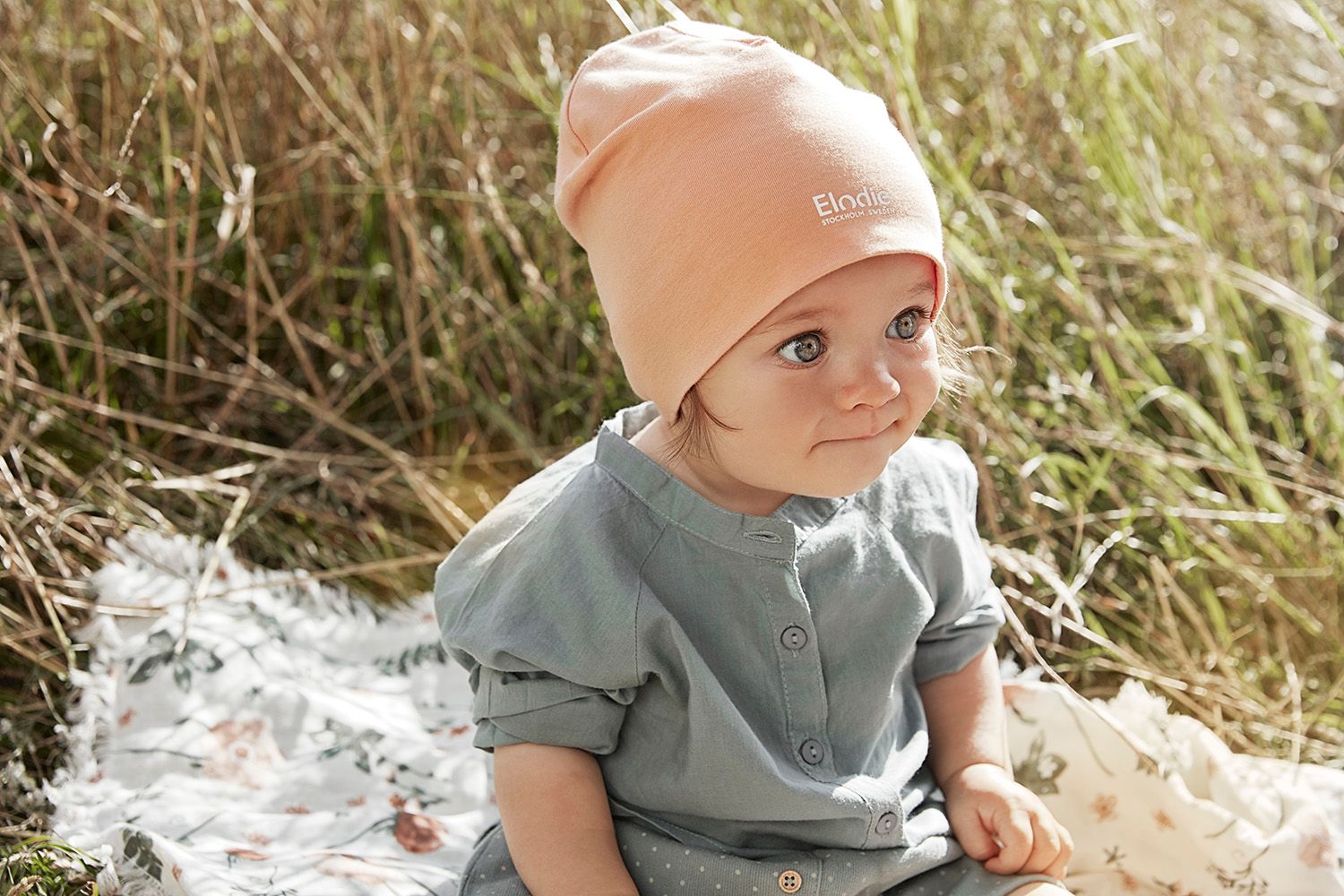 Logo Beanie Übergangszeit Apricot