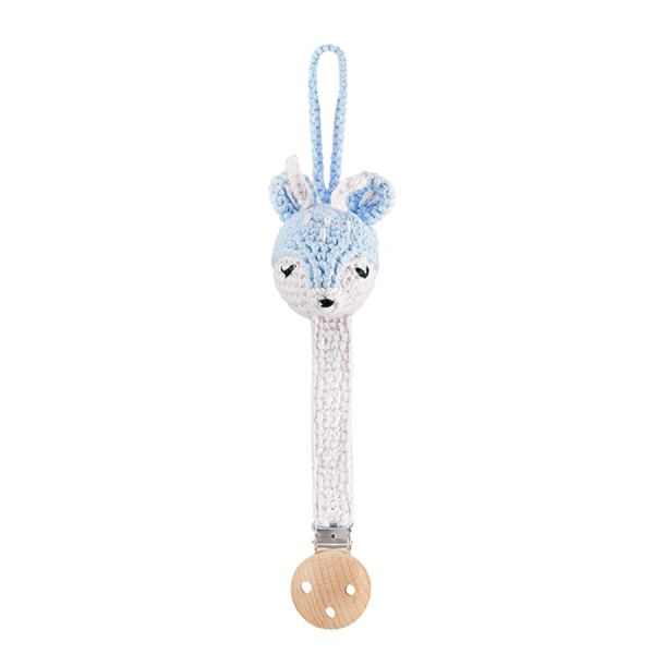 Schnullerclip Hirsch Blau