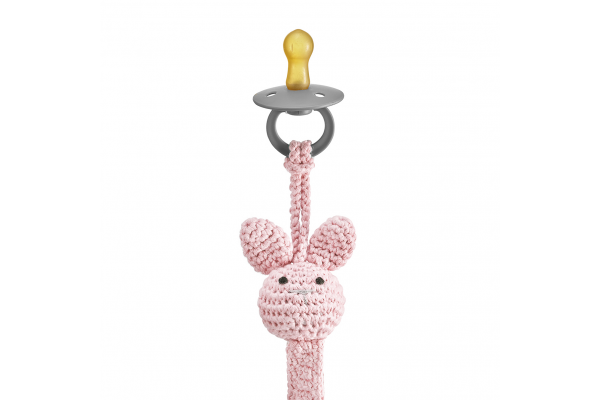 Schnullerclip Bunny Pink