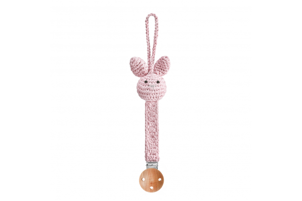 Schnullerclip Bunny Pink