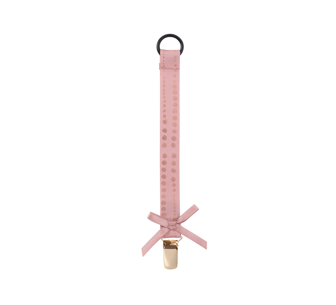 Schnullerclip Rosegold Tropfen