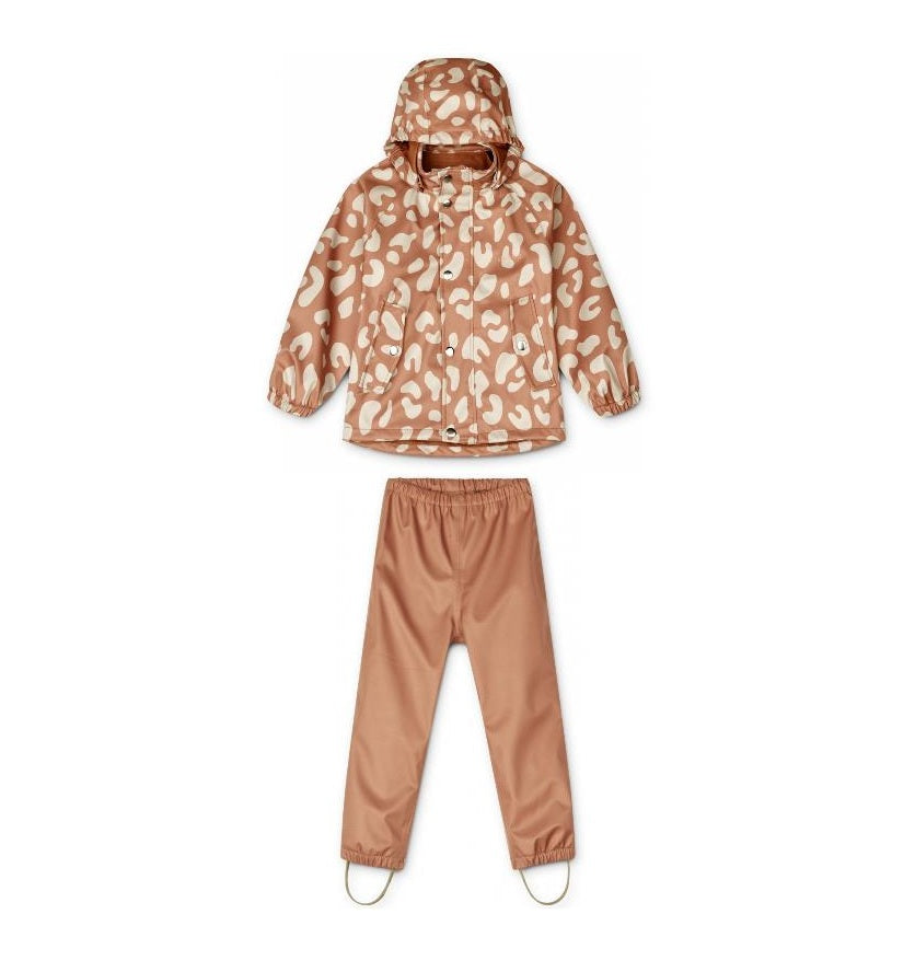 Ensemble imperméable softshell Parker Mini Leo Rose Toscane