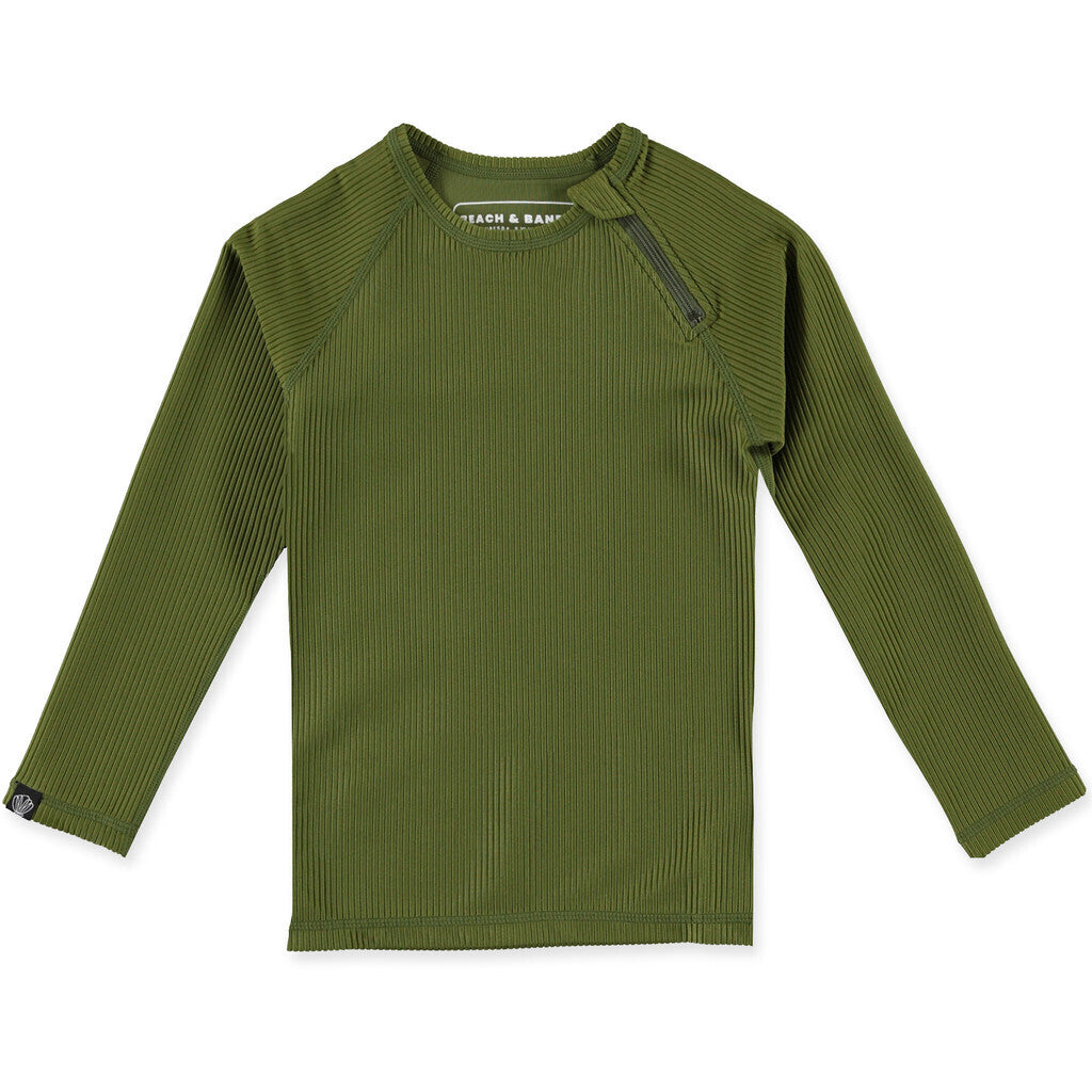 UV Badeshirt Ribbed Pesto