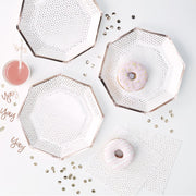 Partyteller Rose Gold Spotty