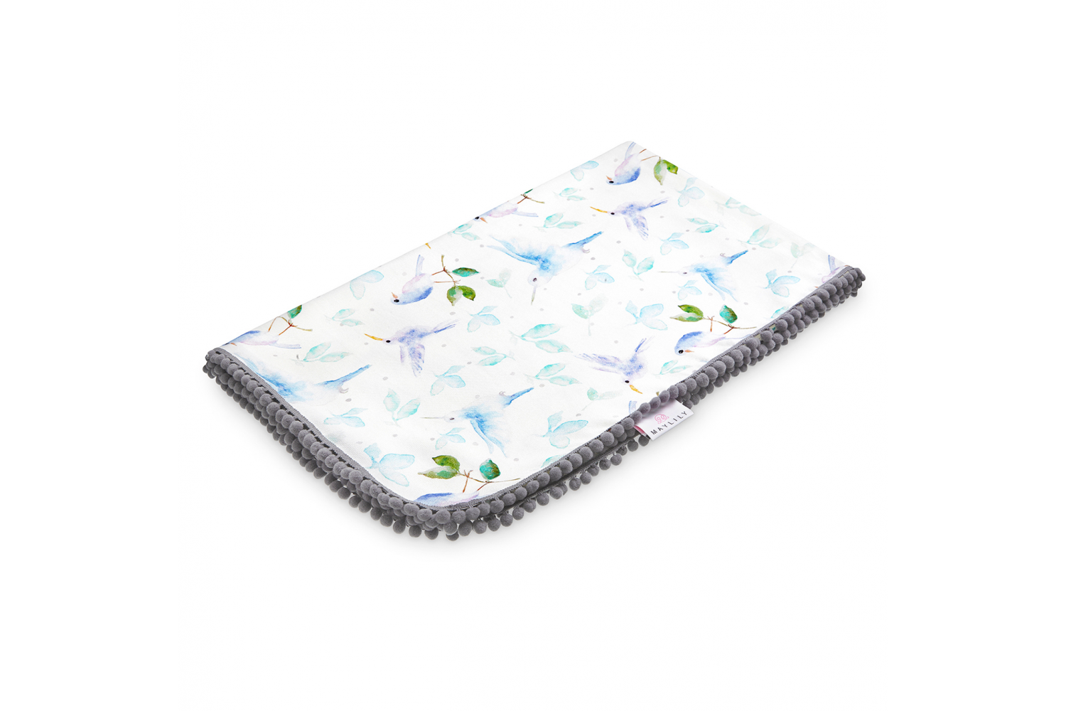 PomPom Swaddledecke Heavenly Birds