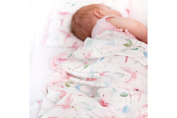 PomPom Swaddledecke Paradise Birds