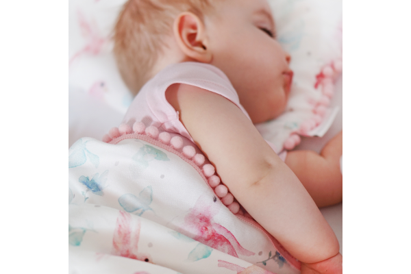 PomPom Swaddledecke Paradise Birds