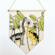 Dino Banner In The Jungle Brachiosaurus & Parasaurolophus
