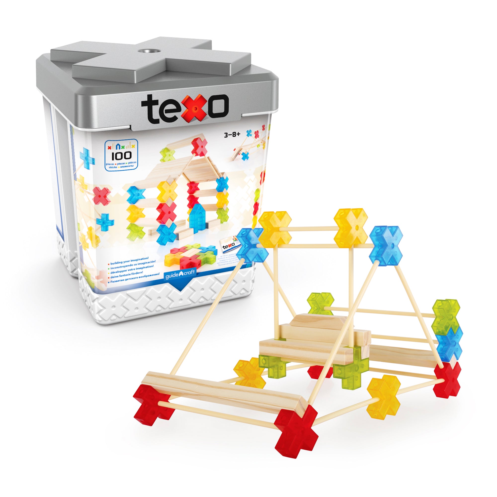 Lot de pailles en silicone Zoe, bleu multicolore