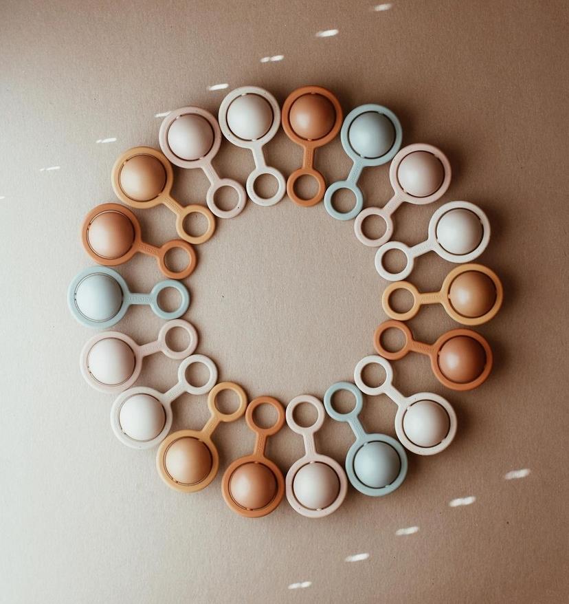 Lot de pailles en silicone Zoe, bleu multicolore