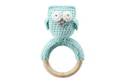 Hochet de préhension hibou menthe