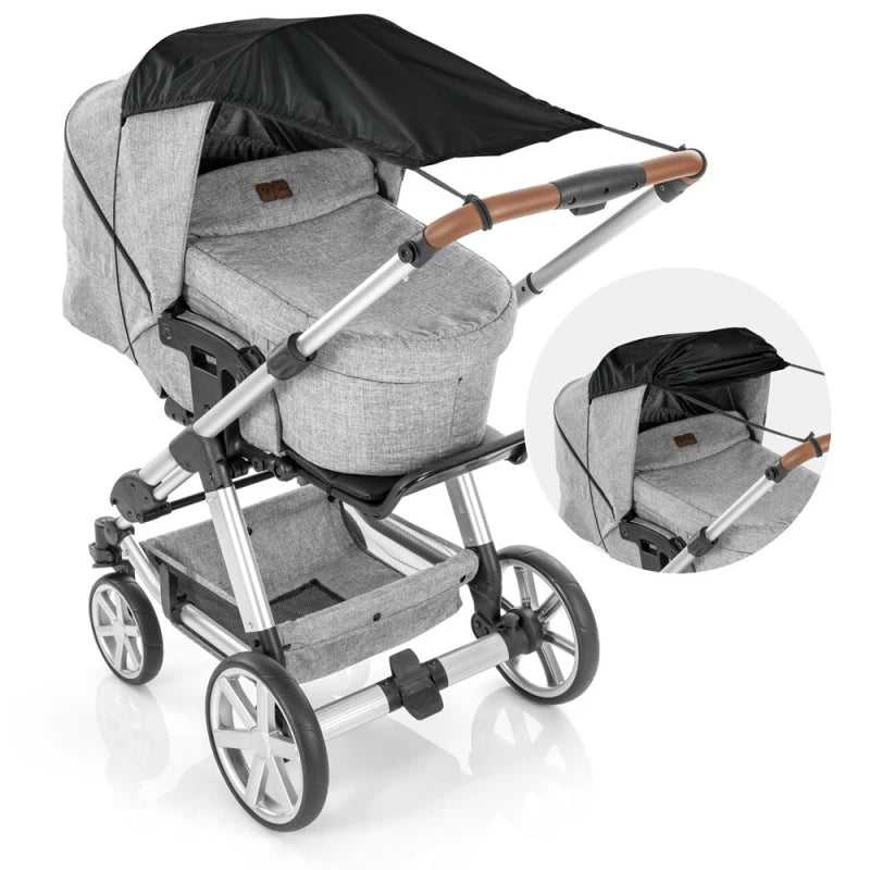 Sonnensegel für Kinderwagen Schwarz