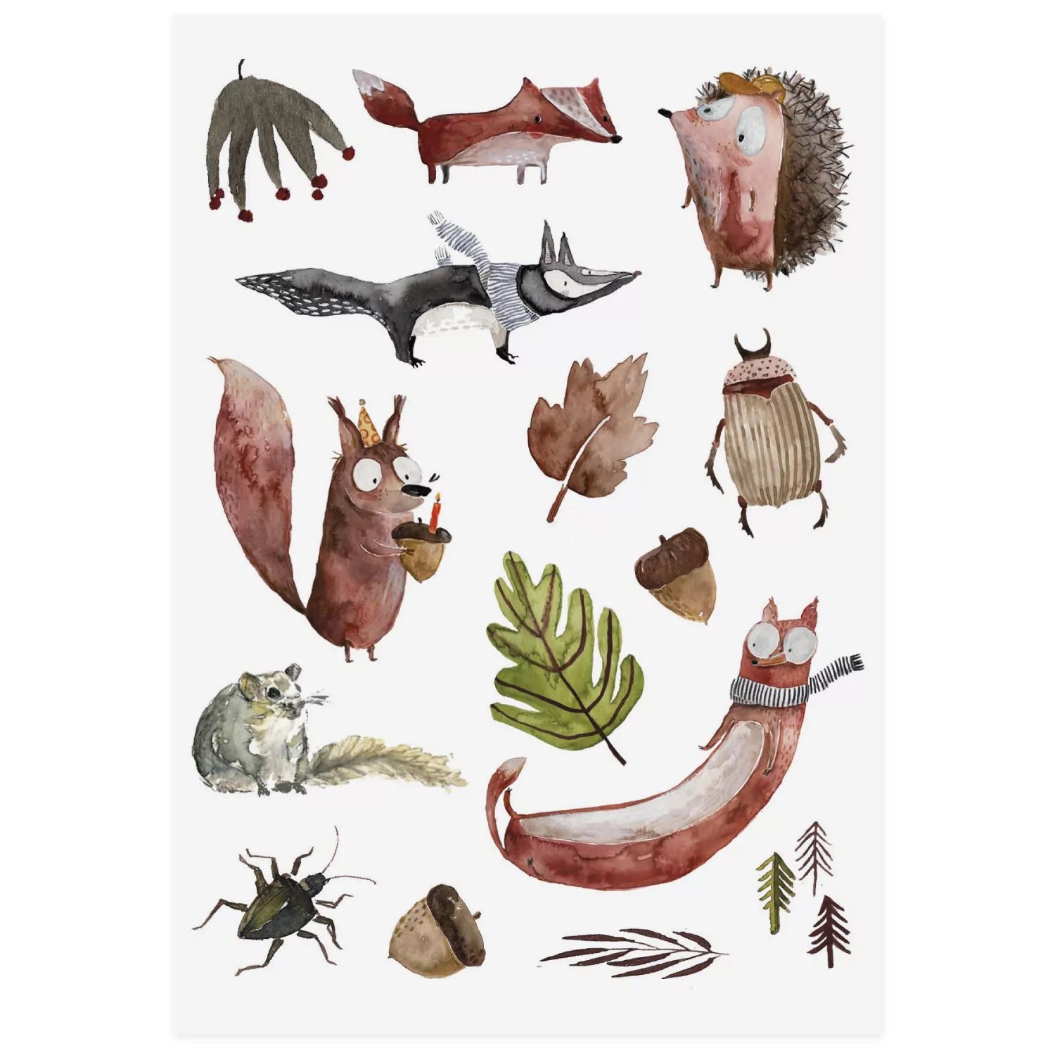 Bio Kindertattoos Herbstwald