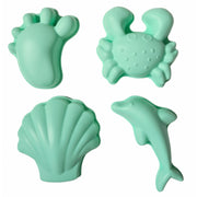 Lot de pailles en silicone Zoe, bleu multicolore