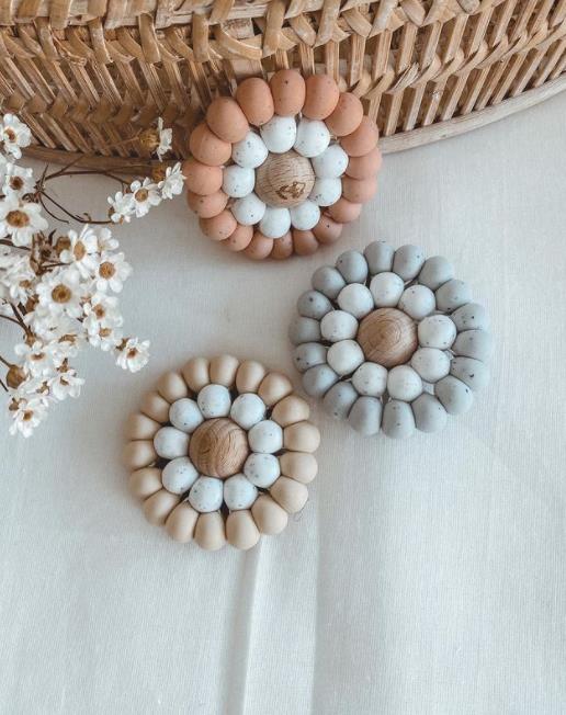 Lot de pailles en silicone Zoe, bleu multicolore