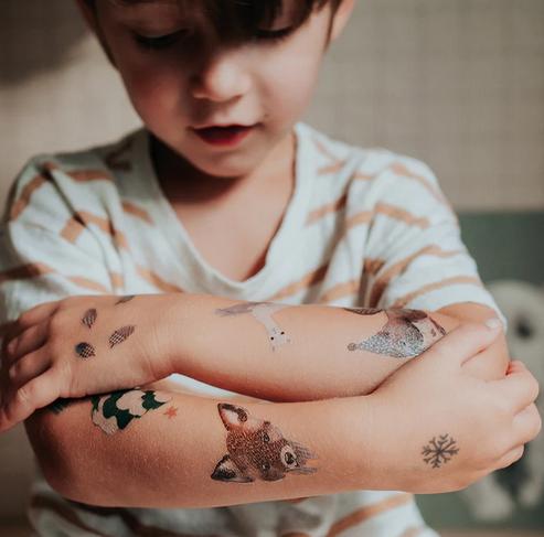 Bio Kindertattoos Herbstwald