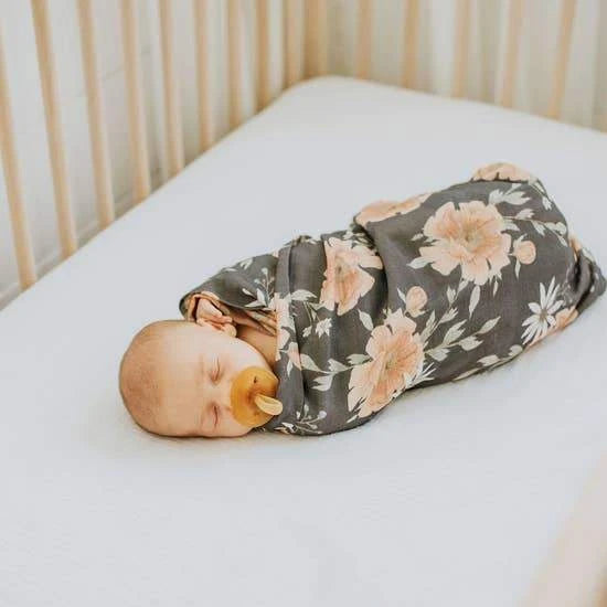 Bamboo Muslin Swaddle Amber Apricot 